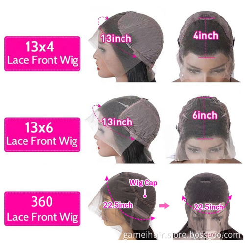 Vendor Hd Transparent Swiss Lace Front Wig Human Hair 360 Lace Frontal Wig Straight Glueless Brazilian 100% Virgin Full Lace Wig